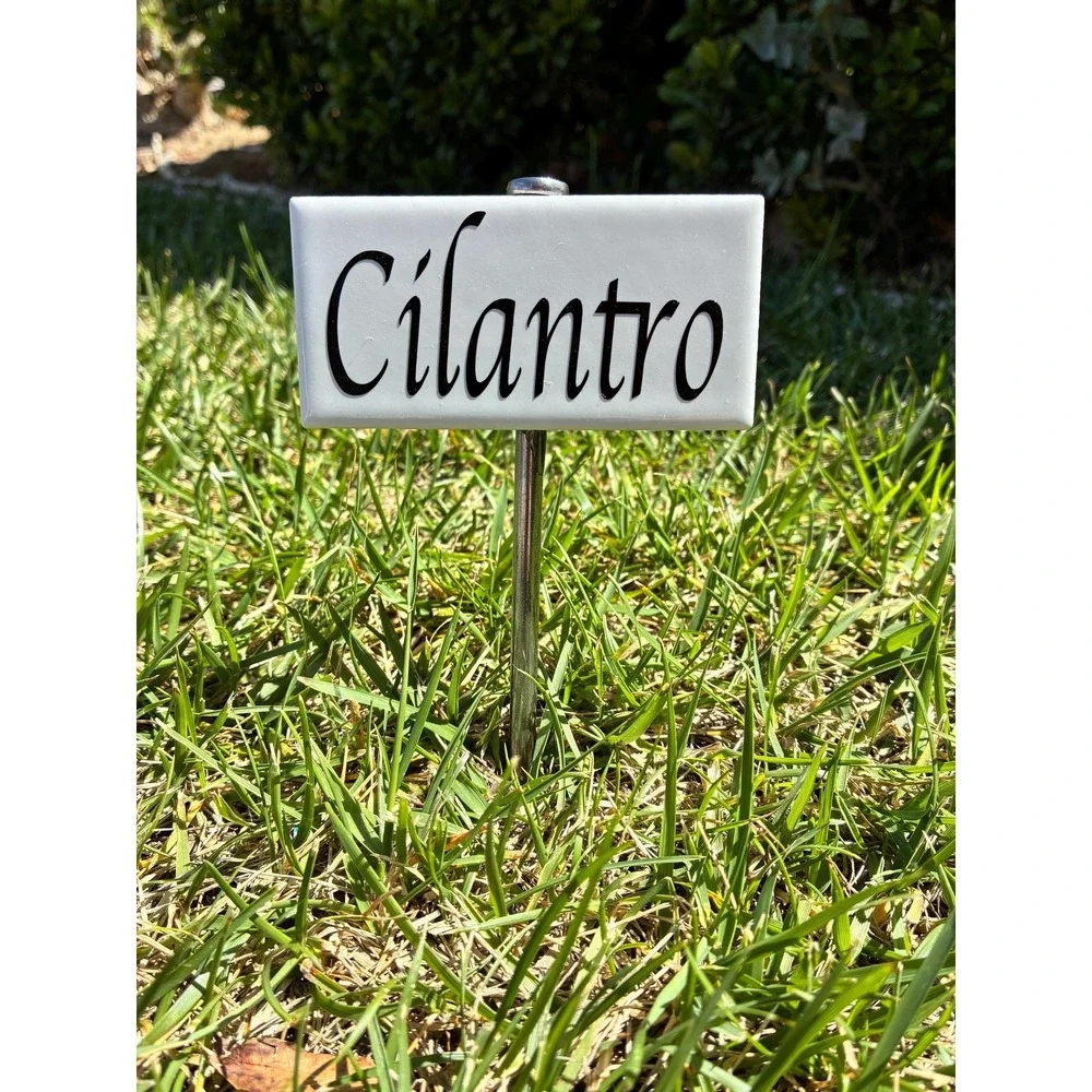 Tile Garden stake flower decor